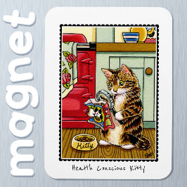 Gesundheitsbewusste Kitty Cat Funny Custom Magnet