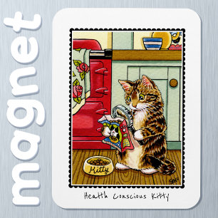 Gesundheitsbewusste Kitty Cat Funny Custom Magnet