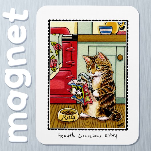 Gesundheitsbewusste Kitty Cat Funny Custom Magnet