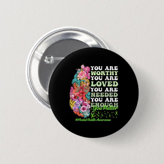 Gesundheitsbewusstsein Button (Vorne & Hinten)