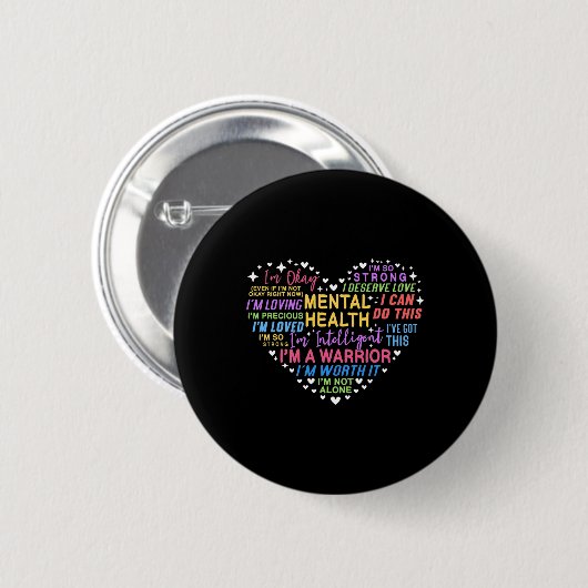 Gesundheitsbewusstsein Button (Vorne & Hinten)