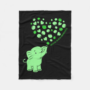 Gesundheitsbewusstsein Elefant Herzen Unterstützer Fleecedecke