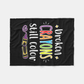Gesundheitsbewusstsein gebrochen Crayons Standfarb Fleecedecke (Vorderseite (Horizontal))