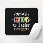 Gesundheitsbewusstsein gebrochen Crayons Standfarb Mousepad (Mit Mouse)