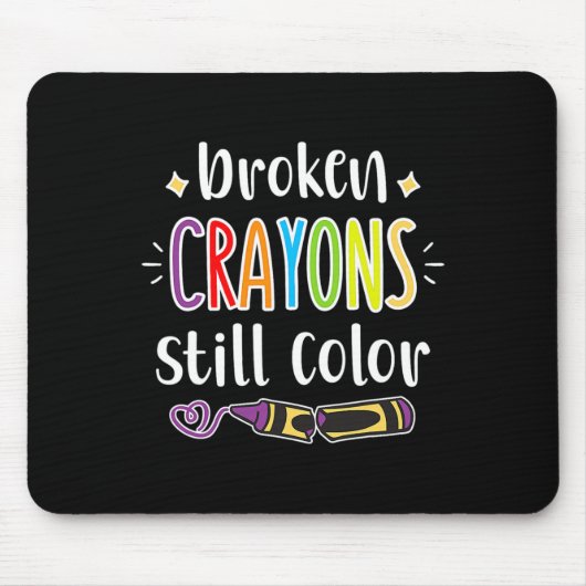 Gesundheitsbewusstsein gebrochen Crayons Standfarb Mousepad (Vorne)