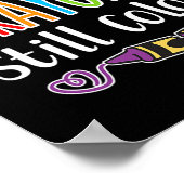 Gesundheitsbewusstsein gebrochen Crayons Standfarb Poster (Ecke)