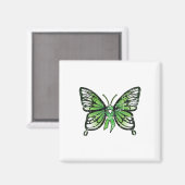 Gesundheitsbewusstsein Grüner Flachmeißel Magnet (Vorderseite/Rückseite)