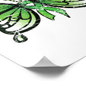 Gesundheitsbewusstsein Grüner Flachmeißel Poster (Ecke)