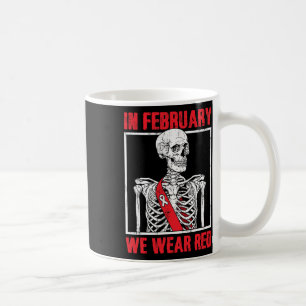 Gesundheitsbewusstsein im Februar tragen wir Rot Kaffeetasse