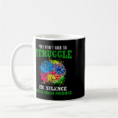 Gesundheitsbewusstsein Monat Kampf Stigma psychisc Kaffeetasse (Links)