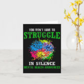 Gesundheitsbewusstsein Monat Kampf Stigma psychisc Karte (Gelbe Blume)