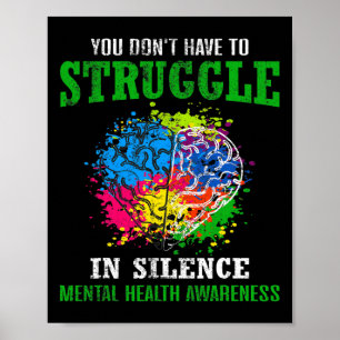 Gesundheitsbewusstsein Monat Kampf Stigma psychisc Poster