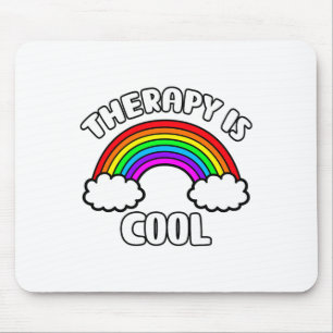 Gesundheitsbewusstsein Therapie ist cool Regenboge Mousepad