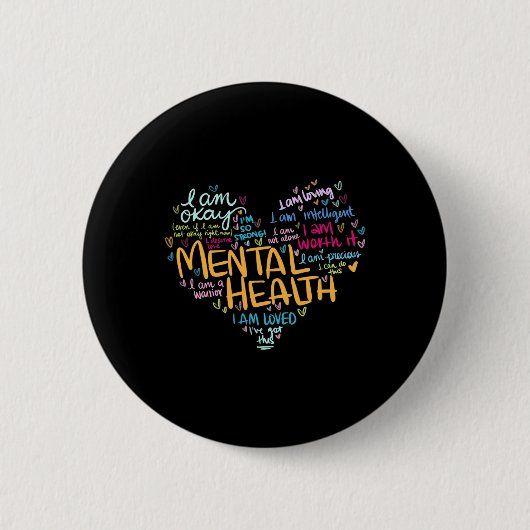 Gesundheitsbewusstsein verleiht Depression Button (Vorderseite)
