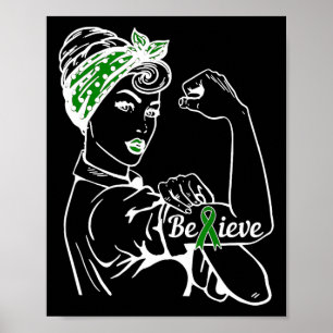 Gesundheitsbewusstseinsmonat Frau Grünes Band Glau Poster