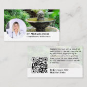 Gesundheitscoach Profilfoto QR-Code Visitenkarte (Vorne/Hinten)