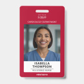 Gesundheitsdienstleister Notfallversorgung Foto-ID Ausweis (Vorderseite)