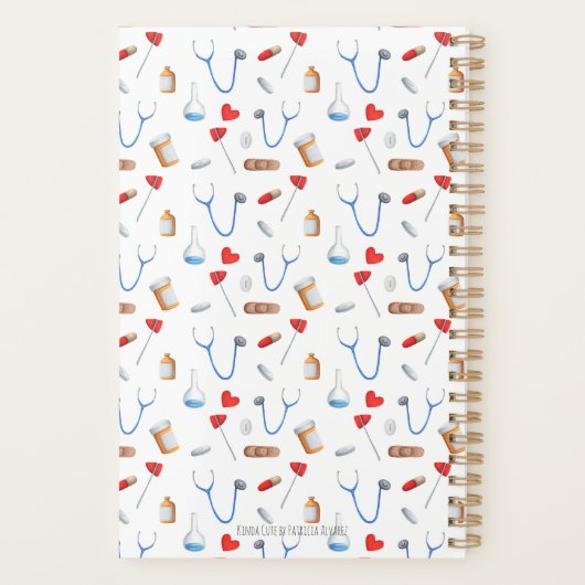 Gesundheitsfacharzt oder Krankenpfleger Personalis Planer (Rückseite)