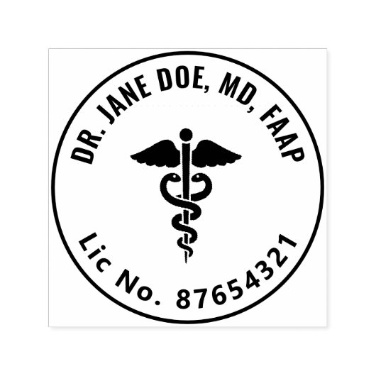 Gesundheitsfachmann Arzt Kaduzäus Permastempel (Design)