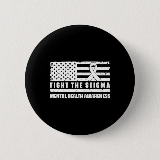 Gesundheitsflagge in den USA Wir tragen grüne psyc Button (Vorderseite)