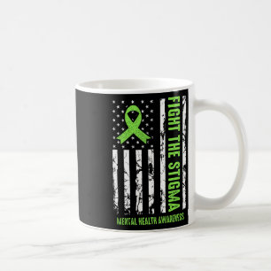 Gesundheitsflagge in den USA Wir tragen grüne psyc Kaffeetasse