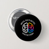 Gesundheitsfragen beenden Stigma Button (Vorne & Hinten)