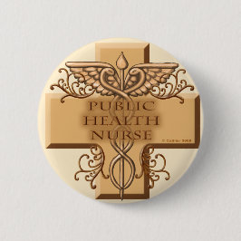 Gesundheitsfürsorge Caduceus Button