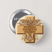 Gesundheitsfürsorge Caduceus Button (Vorne & Hinten)