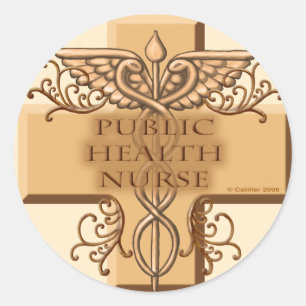 Gesundheitsfürsorge Caduceus Runder Aufkleber