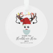 Gesundheitsfürsorge Hero Weihnachten 2020 Rentier  Ornament (Rückseite)