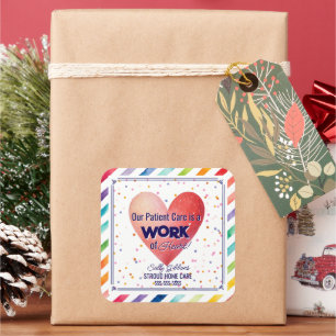 Gesundheitsfürsorge ist eine Arbeit der Herzversor Quadratischer Aufkleber