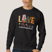 Gesundheitsfürsorge Kariertes Ei Sonnige Liebe Ste Sweatshirt (Vorderseite)