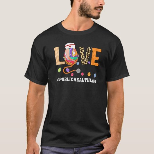 Gesundheitsfürsorge Kariertes Ei Sonnige Liebe Ste T-Shirt (Vorderseite)