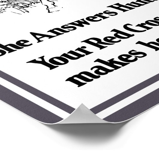 Gesundheitsfürsorge — Rotes Kreuz Poster (Ecke)