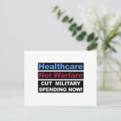 Gesundheitsfürsorge statt Krieg Postkarte (Stehend Vorderseite)