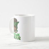 Gesundheitsfürsorgemonat - Messy Bun Black Wom Kaffeetasse (Vorderseite Links)