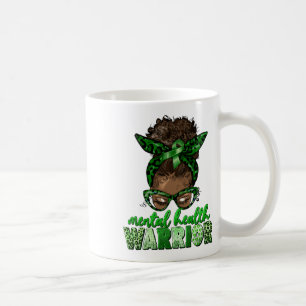 Gesundheitsfürsorgemonat - Messy Bun Black Wom Kaffeetasse