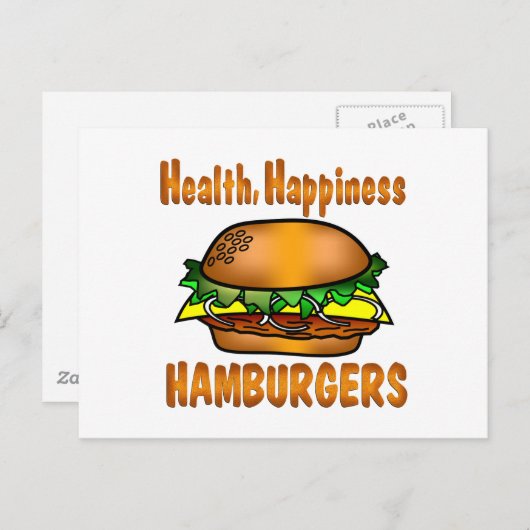 Gesundheitsgefahr Hamburger Postkarte (Vorne/Hinten)