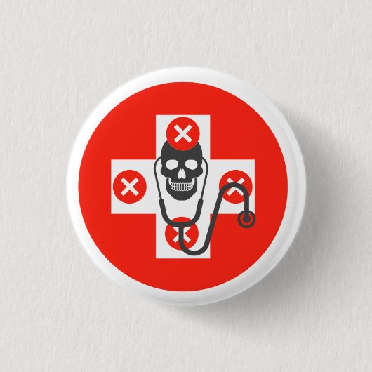 Gesundheitsgefährdung Button (Vorderseite)