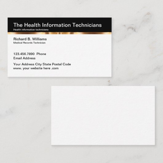 Gesundheitsinformator Visitenkarte (Vorne/Hinten)