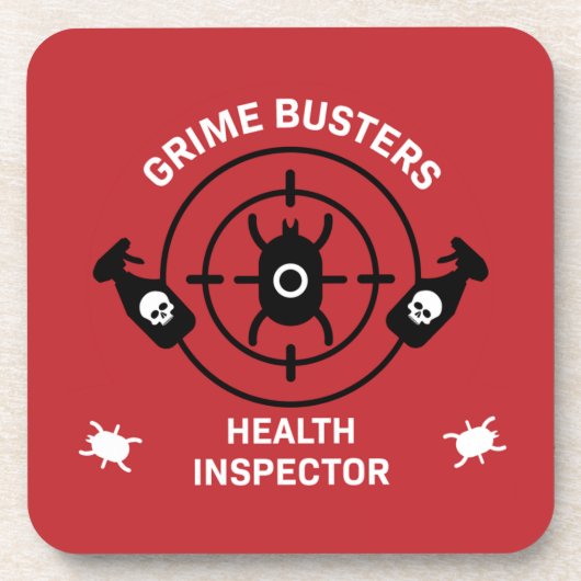 Gesundheitsinspektor Getränkeuntersetzer (Vorderseite)