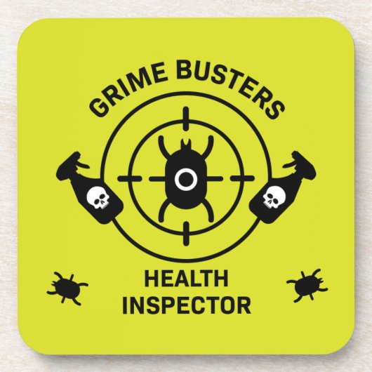 Gesundheitsinspektor Getränkeuntersetzer (Vorderseite)