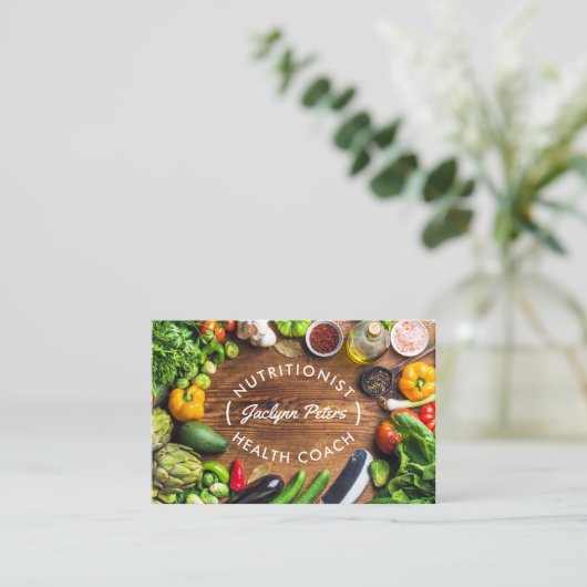 Gesundheitskarte für frisches Gemüse Visitenkarte (Stehend Vorderseite)