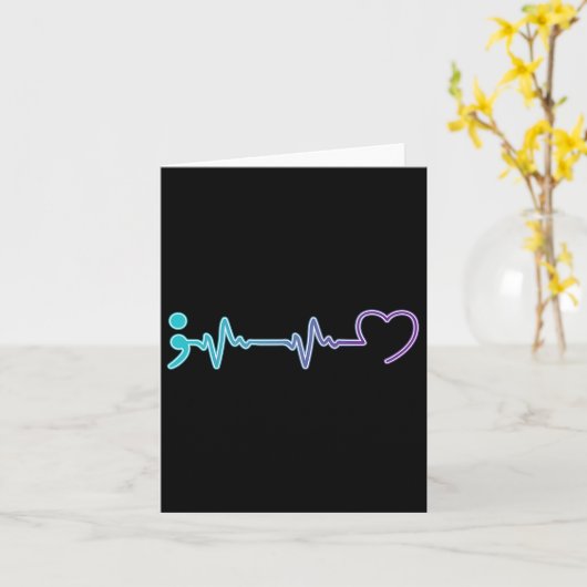 Gesundheitskrankheit Herzschlag Suizidprävention Karte (Gelbe Blume)