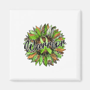 Gesundheitskrieger Leopard Sonnenblume Grünes Band Magnet