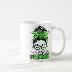 Gesundheitskrieger Messy Bun Woman Neurodiversity Kaffeetasse