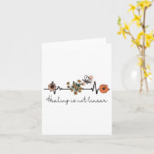 Gesundheitskursheilung ist nicht linear karte (Gelbe Blume)