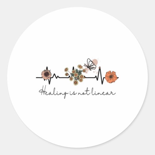 Gesundheitskursheilung ist nicht linear runder aufkleber (Vorderseite)