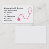 Gesundheitsmedizinerin für Frauen Visitenkarte (Vorne/Hinten)