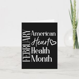Gesundheitsmonat Februar Amerikanische Herzgesundh Karte